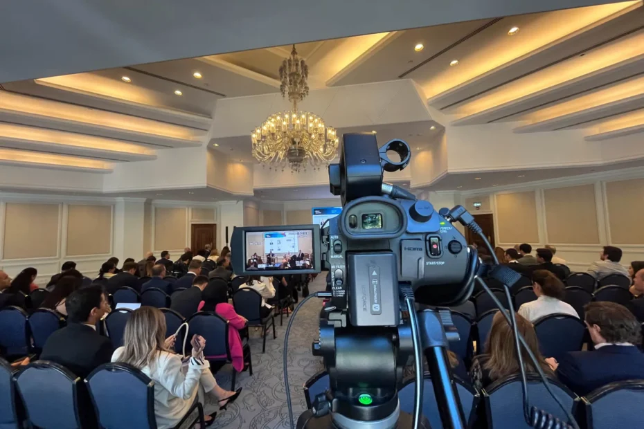 Camera crew capturing live stream video during an esports tournament in Istanbul