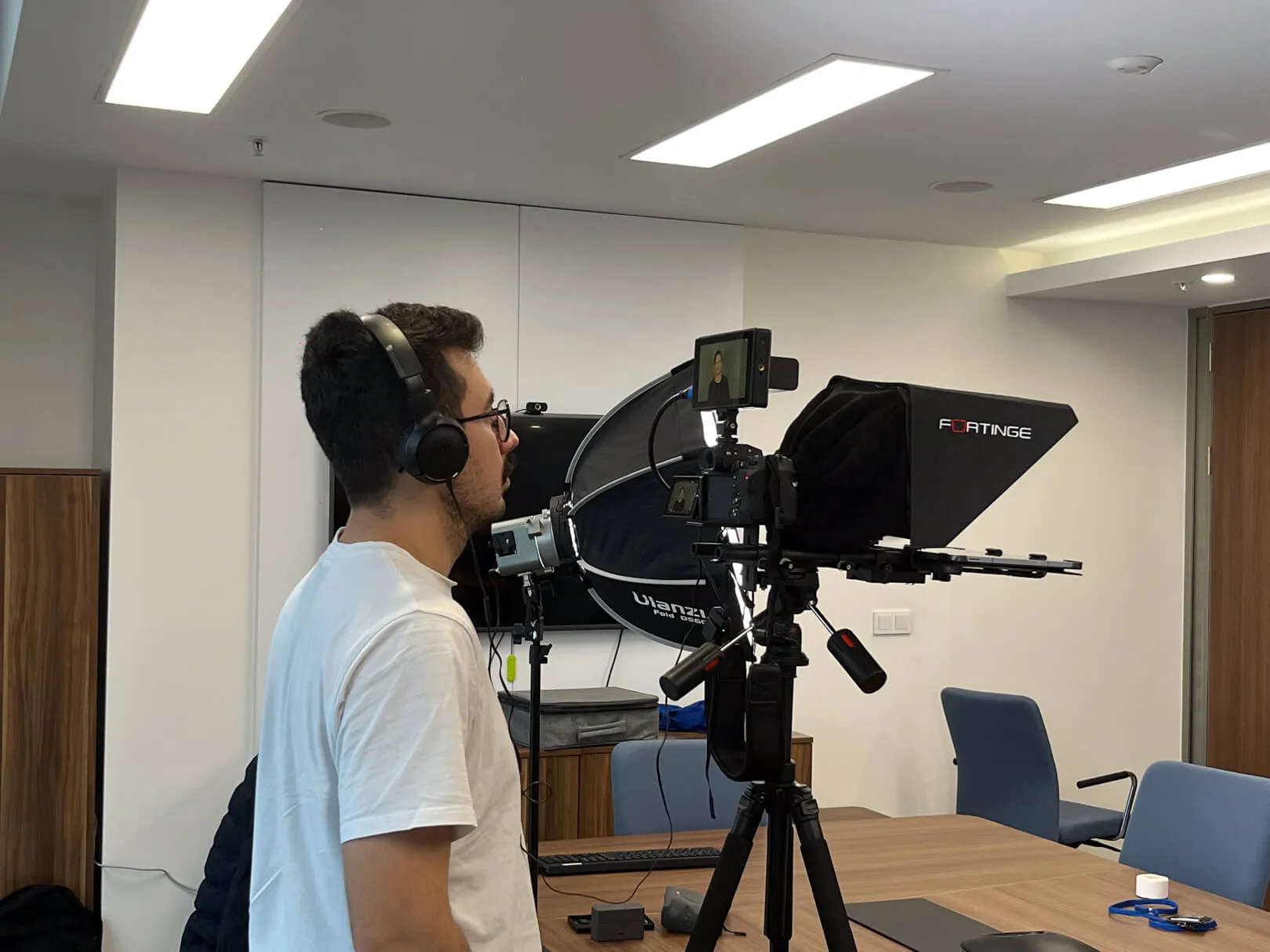 Reviewing must-get shot list before filming an Istanbul tech event