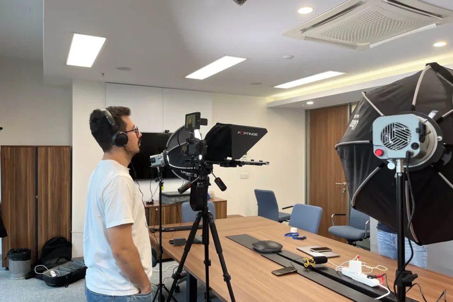 Full interview and camera setup used for a foreign company's video project in Istanbul